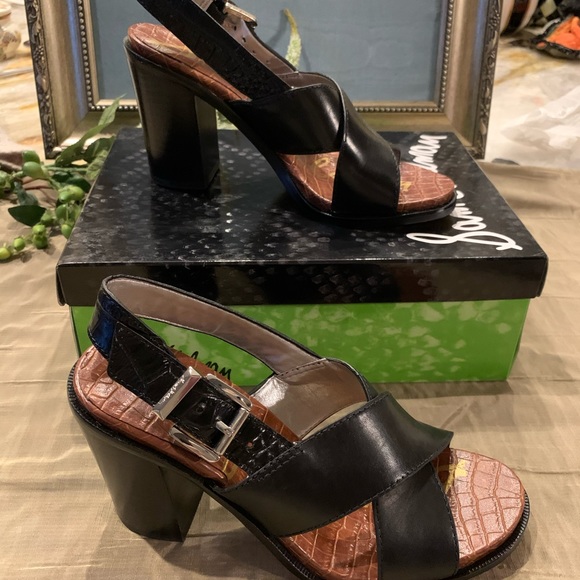 Sam Edelman Black, Brown& Silver Sandals - Picture 2 of 5